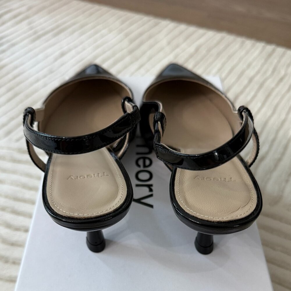 Brand New Theory Patent Leather Micro Slingback Pump - Size 39 - Picture 3 of 4